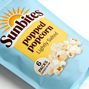 Bolsa Doypack para <span class=keywords><strong>Palomitas</strong></span> de Maíz Sunbites, <span class=keywords><strong>con</strong></span> Cierre Hermético, Resistente a Impactos, Multicapa, de Grado Alimenticio, Bloquea la Luz y Conserva la Frescura - Product Image 2