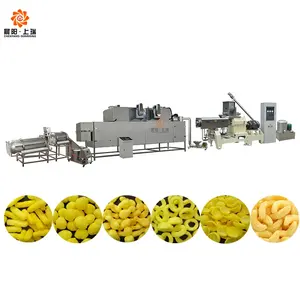 Double Screw Rice Crispy Onion Rings Corn Puffed Snack Food Extruder Extrusion Making Machine