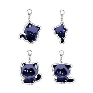 4 Nuevos Diseños de Alta Calidad, Lindos Llaveros de Doble Cara con Expresiones de Gatos para Mochilas, Coleccionables del Juego Valorant - Product Image 1