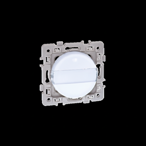 Interruptor de botón cuadrado blanco con soporte de etiqueta - Product Image 1