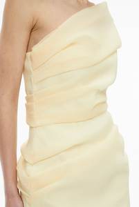 Robe de soirée mi-longue drapée pour invitées de mariage avec impression numérique, service OEM - Product Image 4