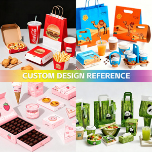 Caja de Papel Ecológica Personalizada para Hamburguesas, Cajas Desechables para Comida Rápida, Caja para Llevar Pollo Frito y Papas Fritas, Boite Burger - Product Image 4