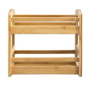 Portaspezie in bambù e <span class=keywords><strong>legno</strong></span> a 2 strati pieghevole armadio da cucina con funzione pieghevole <span class=keywords><strong>porta</strong></span> mensola da bagno - Product Image 6