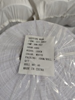 Entoilage non tissé de haute qualité 100 % polyester pour broderie, stabilisateur découpable, blanc/noir, 40-150 g/m², emballage en rouleau
