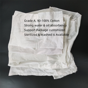 232906 Cut <strong>Used</strong> Industrial <strong>White</strong> Cleaning Cloth Cotton t <strong>Shirt</strong> Wiping Rags Marine Wiper Rag Bale of Rags - Product Image 4