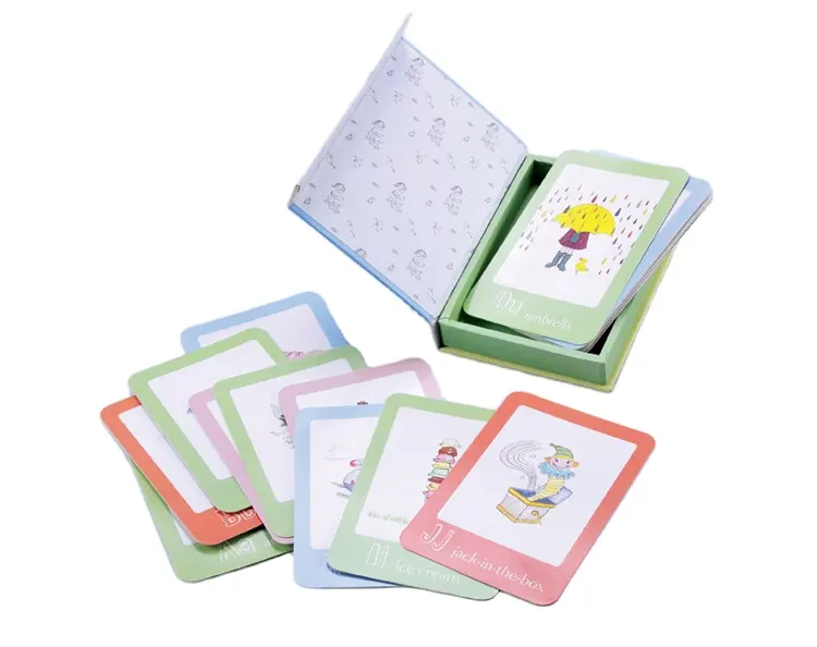 Wholesale Custom Baby English Cardboard Educational Flash Card Box For Kids