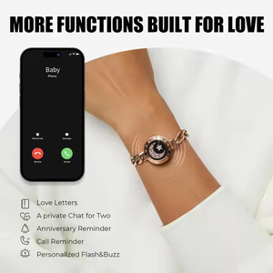 Proveedor de Pulseras Inteligentes <span class=keywords><strong>Totwoo</strong></span> de Lujo Chapadas en Oro, Venta al por Mayor de Brazaletes de Acero Inoxidable con Tacto de Amor, Regalo para Aniversario - Product Image 3
