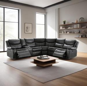 Sofá Modular Moderno Reclinable en Forma de L, Tapizado en Tela, con Consola, Venta al Por Mayor - Product Image 5