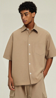 Fabricant de t-shirts, chemise pour homme de 300 g, style workwear ample et large, chemise à manches courtes pour homme, version été