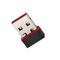 Mini Adaptador de Red Inalámbrico USB 2.0 de 150Mbps y 2.4GHz para Escritorio y Portátil con Antena Integrada