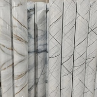 Panneau mural UV haute brillance de 3 mm, plaque en PVC imperméable imitation marbre, panneau mural alternatif au marbre pour la décoration intérieure
