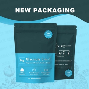 90 Cápsulas Vegetarianas de Magnesio Glicinato Complejo 3 en 1, Suplemento Complejo 3 en 1 con Vitamina D3 Vegana, 1800 mg de Magnesio Glicinato - Product Image 4