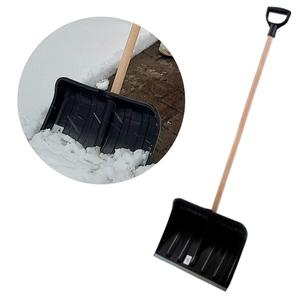 Palas para nieve de aluminio y madera con cabezal grande y mango en D, equipo para quitar nieve, pala para limpiar y remover nieve para entradas de vehículos - Product Image 2