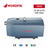 Pompe à vide rotative à palettes à étage unique Wordfik, 0,75 kW, 1 CV, 25 m³/h, pour applications industrielles et robotiques de préhension et de placement – Meilleures ventes