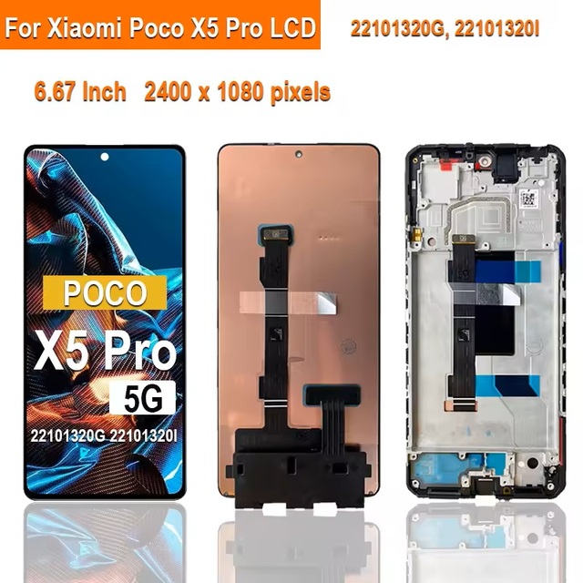 Hot Sale 6.67'' TFT mobile phone lcds For Xiaomi Poco X5 Pro 5G 22101320G Display touch screen digitizer Assembly.