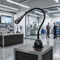 Projecteur de travail LED flexible ONN-M10A IP65 en aluminium, lumière blanche froide 6500K, étanche, AC pour atelier CNC