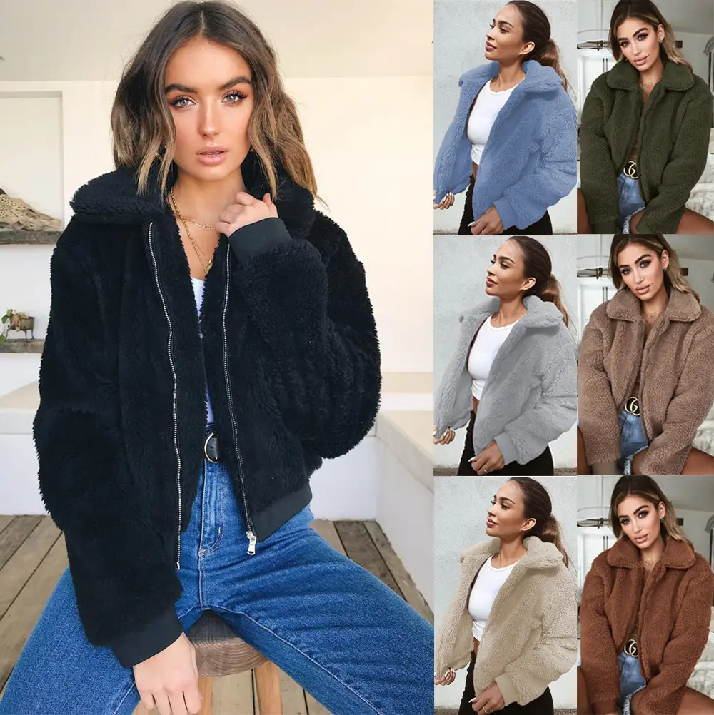 Oversized Lady Coat Female Fleece Faux Fur Jacket Outdoor Coat Outerwear Warm Winter Clothing Women's Jackets Coats