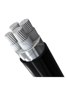 Kabel inti aluminium YJLV22 3/4/5 core lapis baja terisolasi overhead api retardant tegangan rendah Kabel Daya