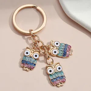 Dễ Thương Keychain Owl Sao Vòng Chìa Khóa Đêm Owl Key Chains Động Vật Quà Tặng Cho Phụ Nữ Đàn Ông Túi Xách Chìa Khóa Xe Handmade Đồ Trang Sức