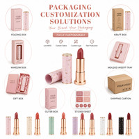 Rouge à lèvres mat de luxe à marque privée, logo personnalisé, végan, waterproof, longue tenue, haute pigmentation, maquillage pour les lèvres, vente en gros, faible MOQ