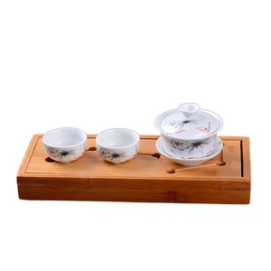 ถาดชาไม้ไผ่ขนาดเล็ก ดีไซน์เรียบง่าย สำหรับการชงชาแบบแห้ง ใช้ในบ้าน - Product Image 4