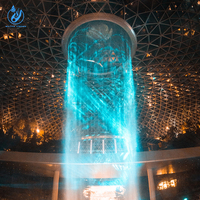 Rideau d'eau numérique graphique programmable spectacle d'eau intérieur pour scène cirque Application extérieure fontaine d'eau modèle pierre