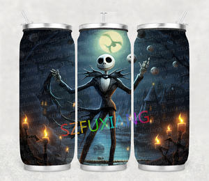 Personnage de film d'horreur <span class=keywords><strong>Jack</strong></span> et Sally design enfants Soda <span class=keywords><strong>Cola</strong></span> peut en acier inoxydable double paroi sous vide gobelet Halloween - Product Image 2