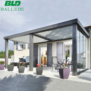 2025 Sistemas automáticos de pérgola de PVC Pérgola retráctil de aluminio para exteriores con persiana de techo Pérgola de aluminio 7x7 - Product Image 6