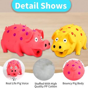 Juguetes para Perros con Sonido de Cerdo, Juguetes Masticables de Goma Resistentes con Sonidos de Gemidos y Ronquidos para Perros, Juguete Interactivo de Látex para Cachorros - Product Image 3