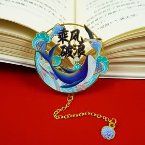 Fashionable Exquisite Plated Hollow Engraved Metal Bookmarks Custom for Exhibition Souvenirs