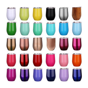 Gobelet à vin isotherme en acier inoxydable personnalisé de 12 oz avec couvercle, tasse thermique à double paroi pour les voyages, isolation de 12 à 24 heures - Product Image 3