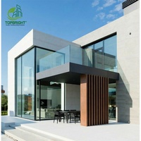 Fenêtres d'extérieur en verre trempé en aluminium grill efficacité énergétique fenêtre du sol au plafond pour les maisons