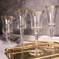 Gobelet en verre pliant de luxe moderne Phnom Penh rétro motif vertical verre brut distinctif pour table de ménage champagne raisin