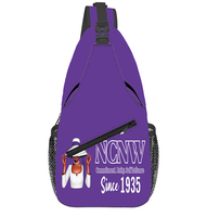 Nueva Bolsa de Mensajero Unisex Personalizada con Diseño de Moda de la Hermandad NCNW, Alfabeto Griego, Bolsa de Pecho para Viajes al Aire Libre