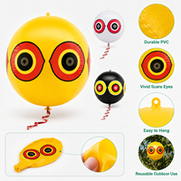 Ballon répulsif pour oiseaux en PVC de 40 cm, réfléchissant, effet œil de prédateur, pour jardin, ferme, verger