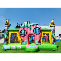 Château gonflable commercial pour parc d'attractions, combo château de saut et structure gonflable pour enfants, idéal pour le jardin