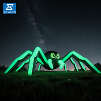 Chauve-souris araignée gonflable Halloween horreur gonflable avec décoration de fête lumière LED