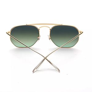 Nouvelles lunettes de soleil unisexes en métal et verre avec protection UV400, design carré à monture complète, légères, durables, confortables, dégradé doré - Product Image 6