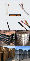 Câble coaxial RG59 75 Ohm personnalisé avec logo imprimé, marque OEM, étiquette privée, fabrication en usine, approvisionnement en gros