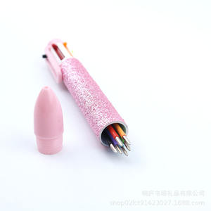 Custom <b>Multicolor</b> Ballpoint <b>Pen</b> Assorted Ink Fine Point Colored Business Promotional <b>Pens</b> with Logo Plastic Material - Product Image 3