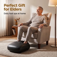 Appareil de massage électrique pour pieds et mollets, pression d'air, chaleur, vibration, pétrissage, shiatsu, machine de massage des pieds