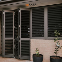 Volet pare-soleil architectural motorisé en aluminium à lamelles profilées, de qualité commerciale, avec revêtement en poudre