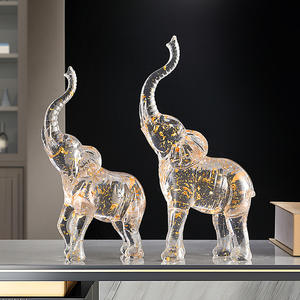 Résine époxy Folk Art Sculpté Éléphant Ornement Moderne Lumière De Luxe Cave À Vin Creative Bureau Jixiang Cadeau - Product Image 4