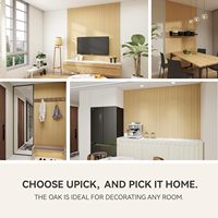 Panneaux muraux en WPC Upick, lot de 6, 6,6x6,6, motif grain de bois 3D, texturé, décor mural intérieur, design graphique, 5 ans