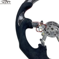 Ever-carbon Racing ECR Accessoires d'intérieur Boîte en carton de sport Volant LED en fibre de carbone Rouge 1pcs pour Chevrolet Corvette C5