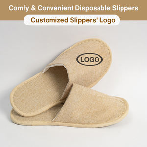 Pantuflas de Hotel con Logotipo Impreso Personalizado, Venta Directa de Fábrica, Pantuflas Desechables para Huéspedes, Pantuflas al por Mayor para Uso en Cadenas de Hoteles de Lujo - Product Image 2
