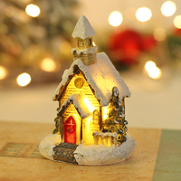 Maison en résine de style européen, maison de Village de noël, décoration de table de noël, accessoires de maison