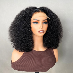 Perruques sans colle en <span class=keywords><strong>cheveux</strong></span> humains, couleur brun roux bouclé, densité 250 %, avec closure en dentelle pré-découpée 5x5 – Fournisseur de choix - Product Image 4