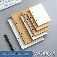 Vente en gros de planificateur de feuilles mobiles A5 A6 A7 créatif configurable multifonctionnel Journal laitier cahier remplissage intérieur papier kraft