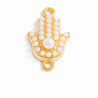 SUMMLY Plaqué Or 18K Acier Inoxydable Perle Double Boucle Cœur Étoile de Mer pour Fabrication de Bijoux DIY Bracelet Collier Vente en Gros